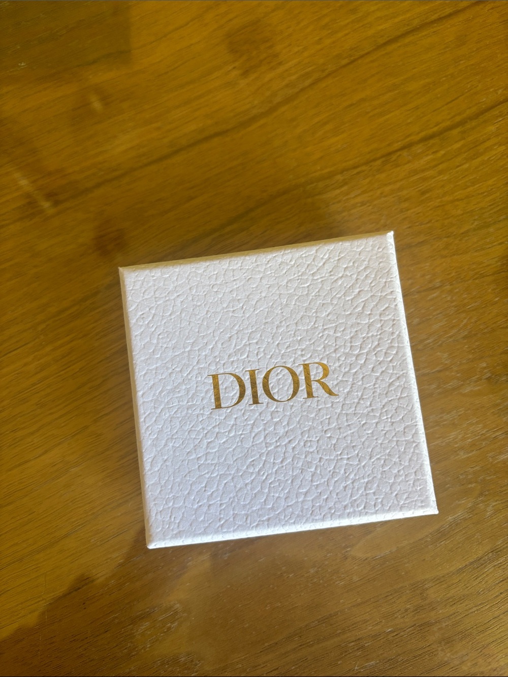 Small Dior White Box with Gold Logo with ribbon
